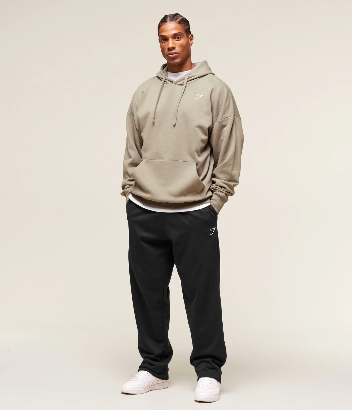 GYMSHARK Crest Oversize Kahverengi Sweatshirt