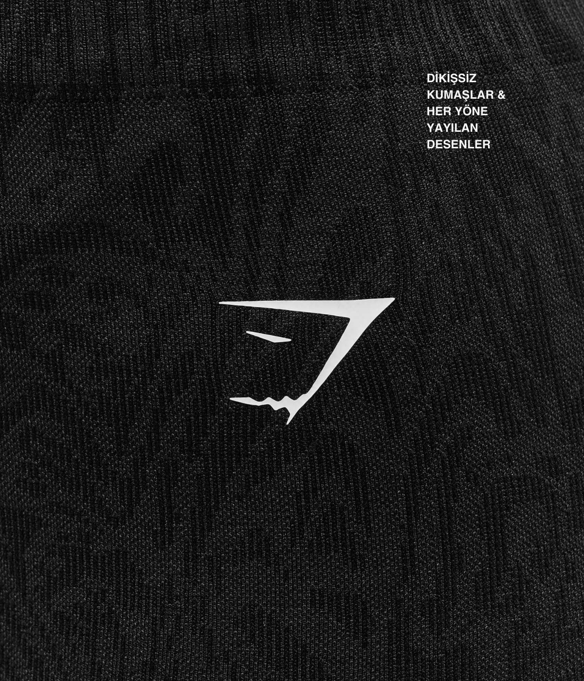 GYMSHARK Desenli Dikişsiz Açık Mavi Spor Tayt