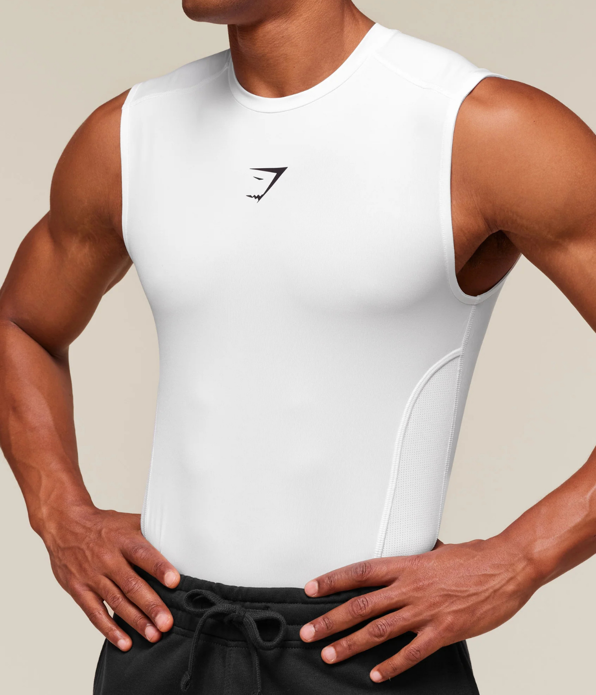 GYMSHARK Element Tank Siyah Spor Atleti