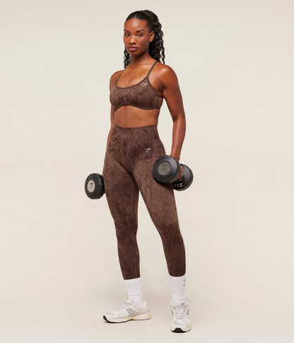 GYMSHARK Adapt Kamuflaj Dikişsiz Siyah Spor Tayt