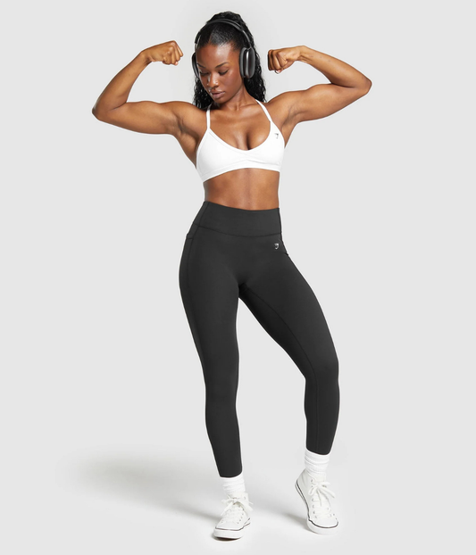 GYMSHARK Fonksiyonel Cepli Lifting Siyah Tayt