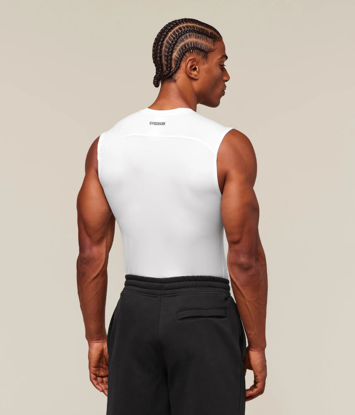 GYMSHARK Element Tank Siyah Spor Atleti