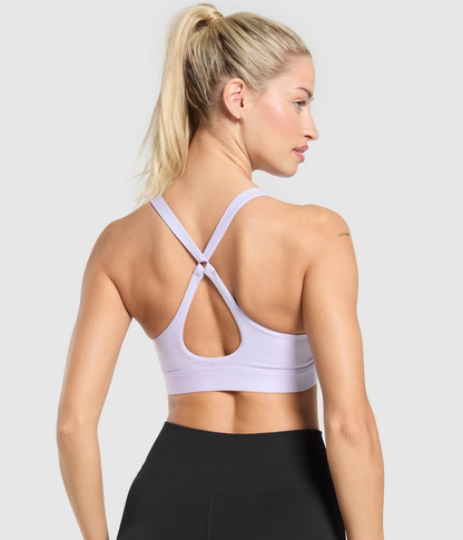 GYMSHARK Peek-A-Boo Siyah Spor Sütyeni