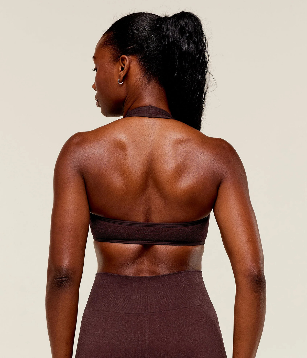 GYMSHARK Adapt Fleck x Whitney Halter Yaka Siyah Spor Sütyen