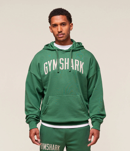 GYMSHARK Eskitilmiş Grafik Detaylı Siyah Sweatshirt