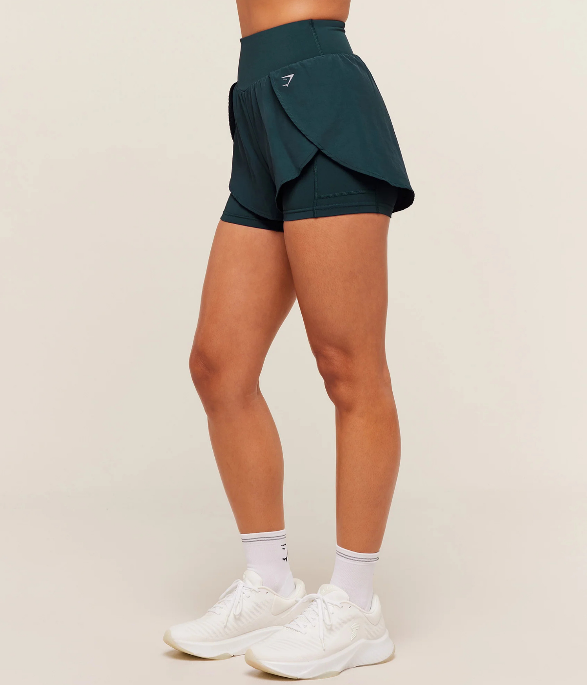 GYMSHARK 2 Katmanlı Sis Mavisi Koşu Şortu