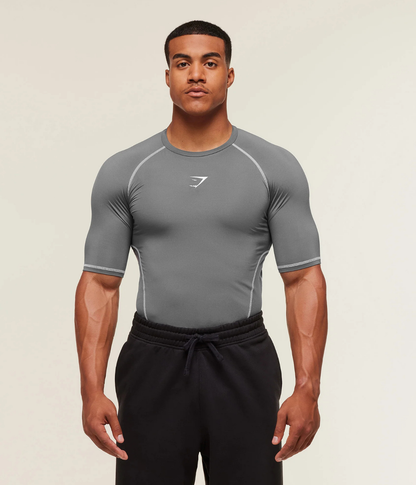 GYMSHARK Element Baselayer Kompresyon Gri Tişört