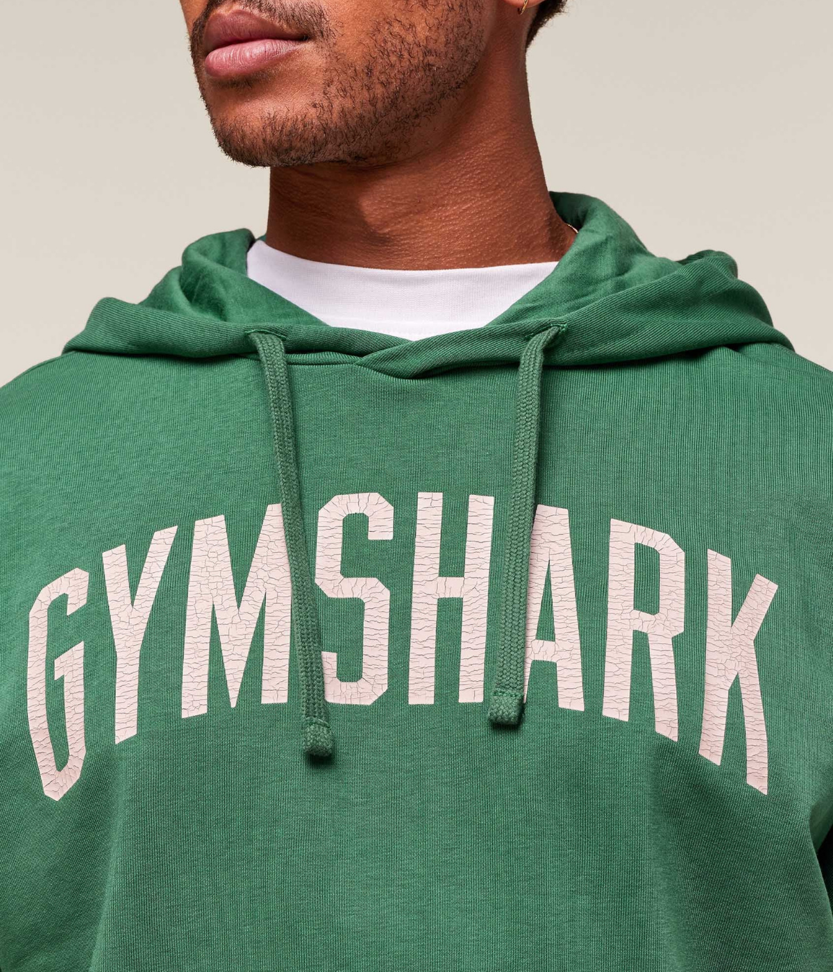 GYMSHARK Eskitilmiş Grafik Detaylı Siyah Sweatshirt