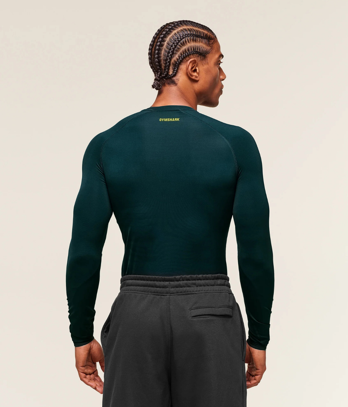 GYMSHARK Element Baselayer Uzun Kollu Beyaz Kompresyon Tişört