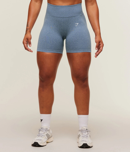 GYMSHARK Lift Dikişsiz Yeşil Spor Tayt Şort