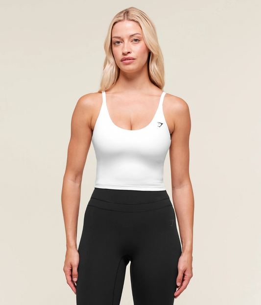 GYMSHARK Performans Destekli Beyaz Spor Atlet