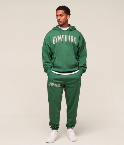 GYMSHARK Eskitilmiş Grafik Detaylı Siyah Sweatshirt