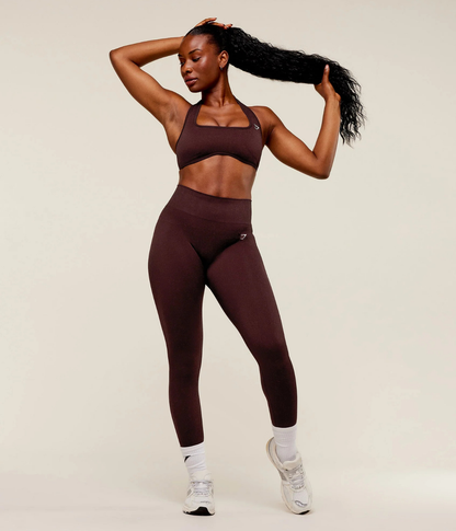 GYMSHARK Adapt Fleck x Whitney Halter Yaka Siyah Spor Sütyen