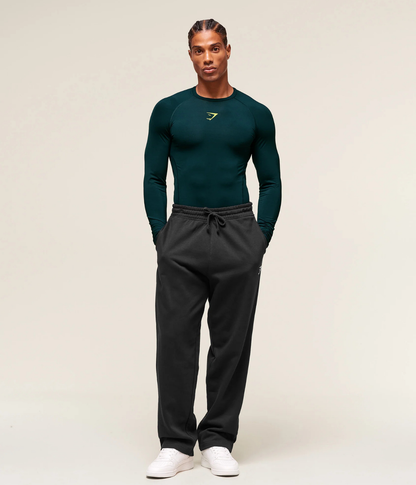 GYMSHARK Element Baselayer Uzun Kollu Beyaz Kompresyon Tişört