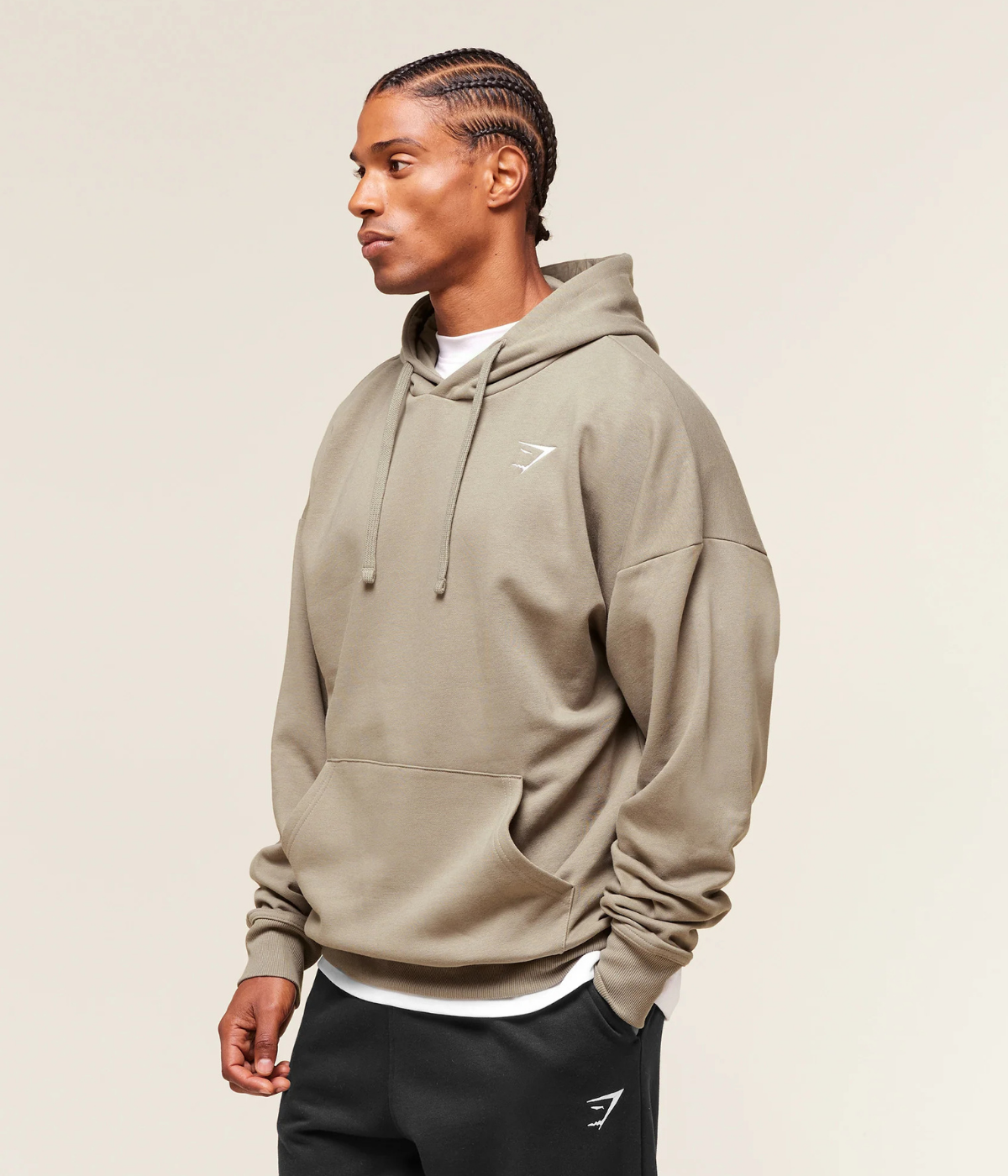 GYMSHARK Crest Oversize Açık Gri Sweatshirt