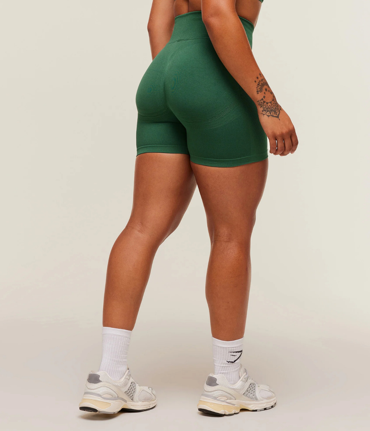 GYMSHARK Lift Dikişsiz Yeşil Spor Tayt Şort