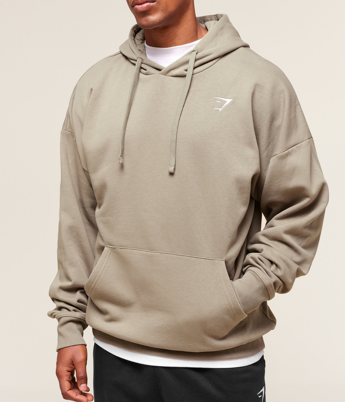 GYMSHARK Crest Oversize Açık Gri Sweatshirt