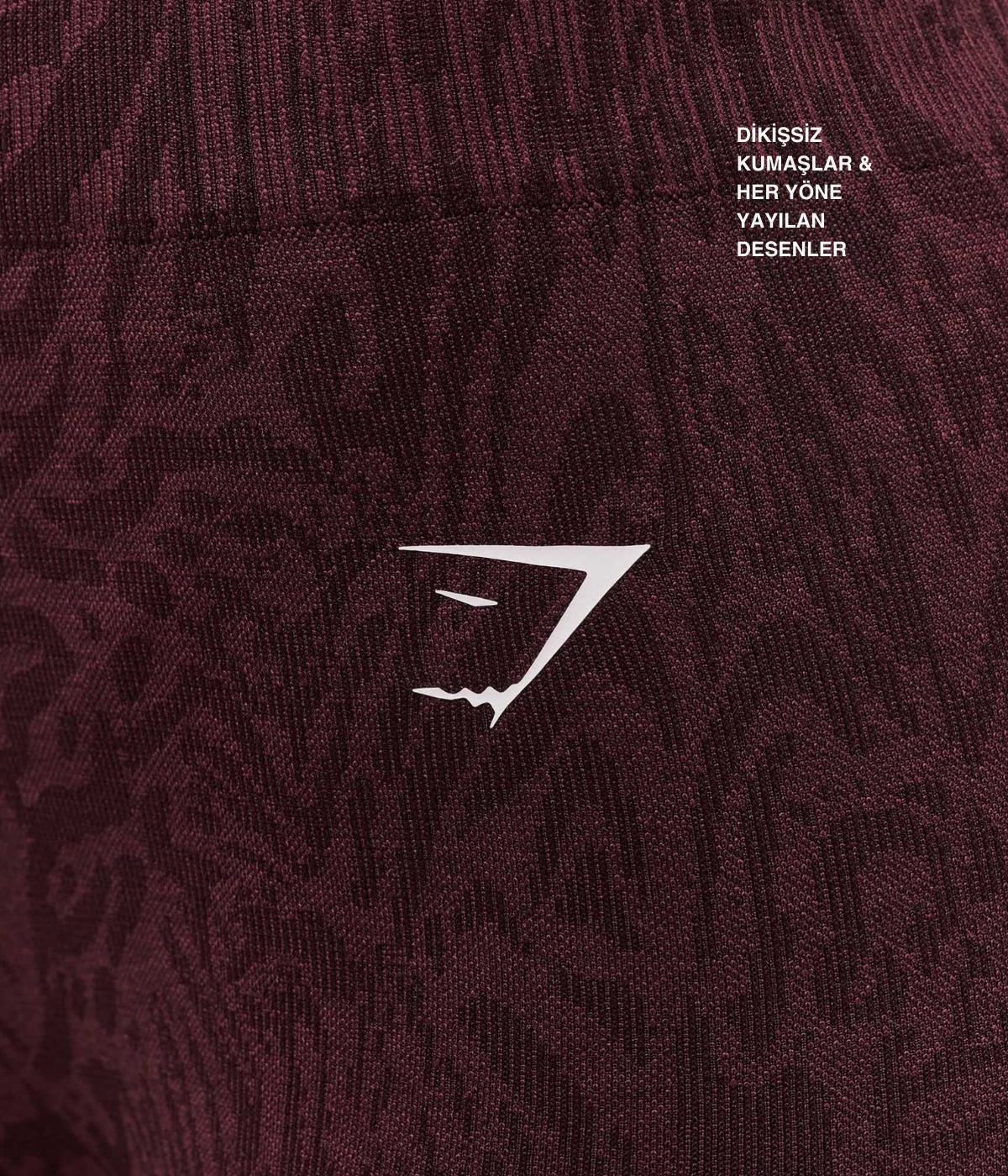 GYMSHARK Desenli Dikişsiz Açık Mavi Spor Tayt