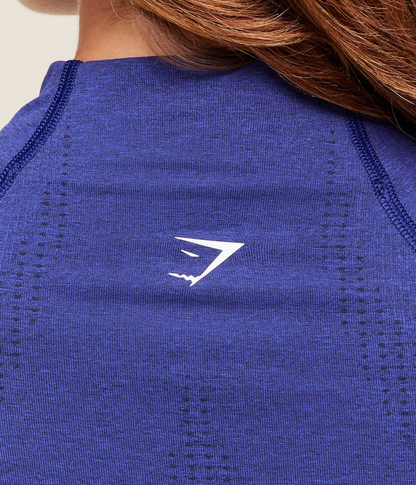 GYMSHARK Vital Sıkı Fit Kobalt Moru Tracktop