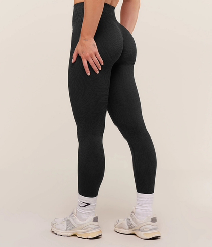 GYMSHARK Desenli Dikişsiz Açık Mavi Spor Tayt