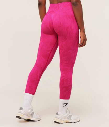 GYMSHARK Adapt Kamuflaj Dikişsiz Siyah Spor Tayt