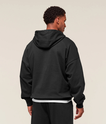 GYMSHARK Eskitilmiş Grafik Detaylı Siyah Sweatshirt