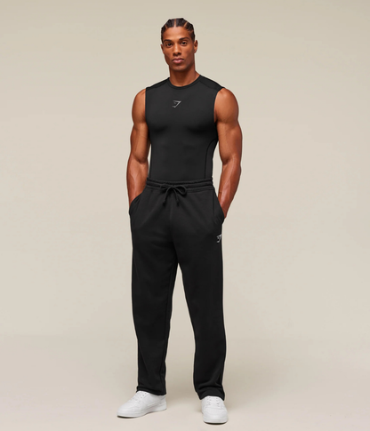 GYMSHARK Element Tank Siyah Spor Atleti