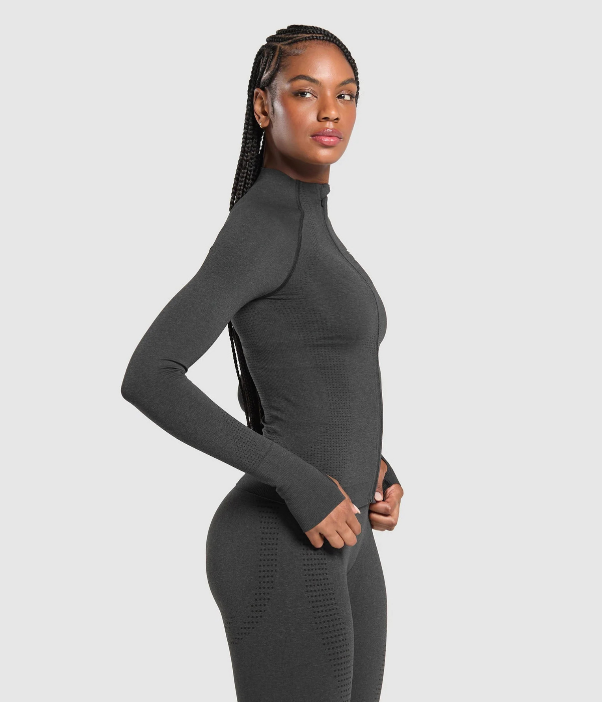 GYMSHARK Vital Sıkı Fit Kobalt Moru Tracktop