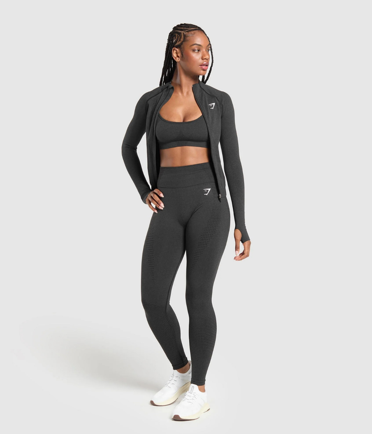 GYMSHARK Vital Sıkı Fit Kobalt Moru Tracktop