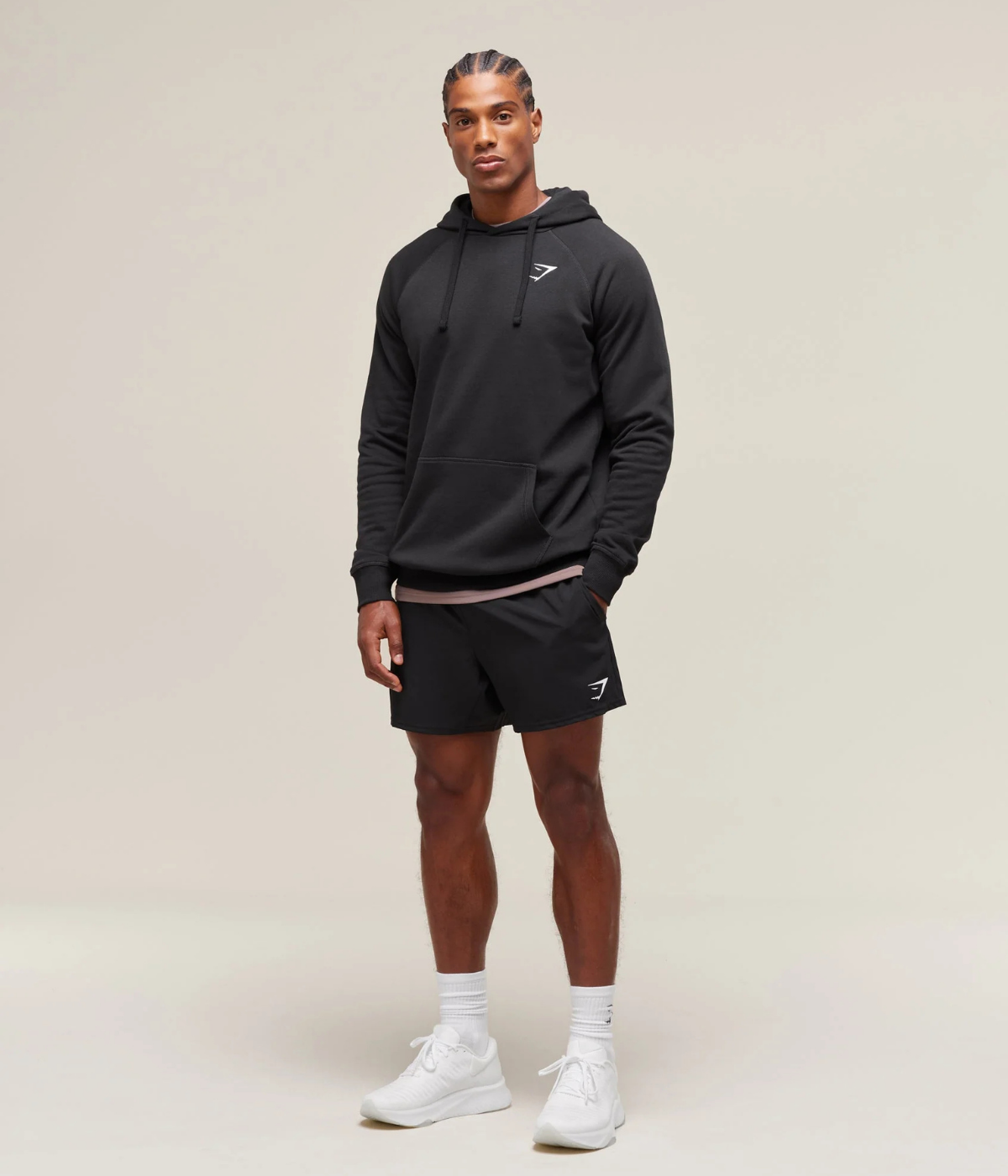 GYMSHARK Crest Kapüşonlu Kahverengi Sweatshirt