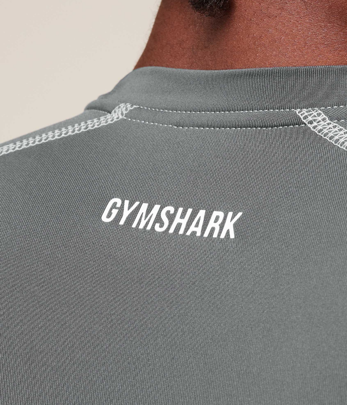 GYMSHARK Element Baselayer Uzun Kollu Beyaz Kompresyon Tişört
