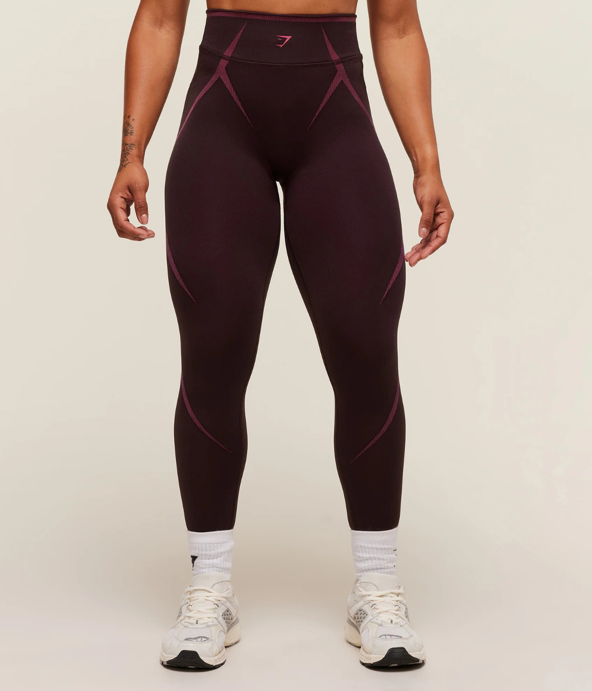 GYMSHARK Apex Lift Dikişsiz Spor Siyah & Mavi Tayt