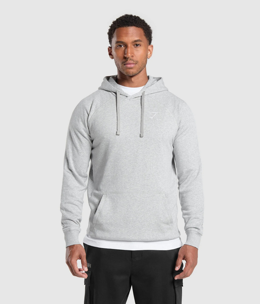 GYMSHARK Crest Kapüşonlu Açık Gri Sweatshirt