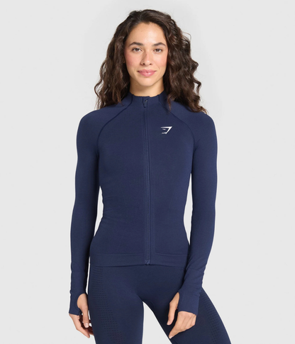 GYMSHARK Vital Sıkı Fit Kobalt Moru Tracktop