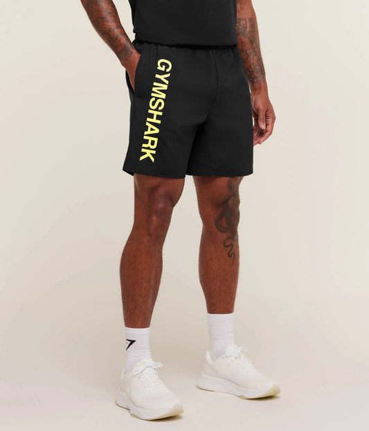 GYMSHARK Kondisyon 7" Siyah Şort