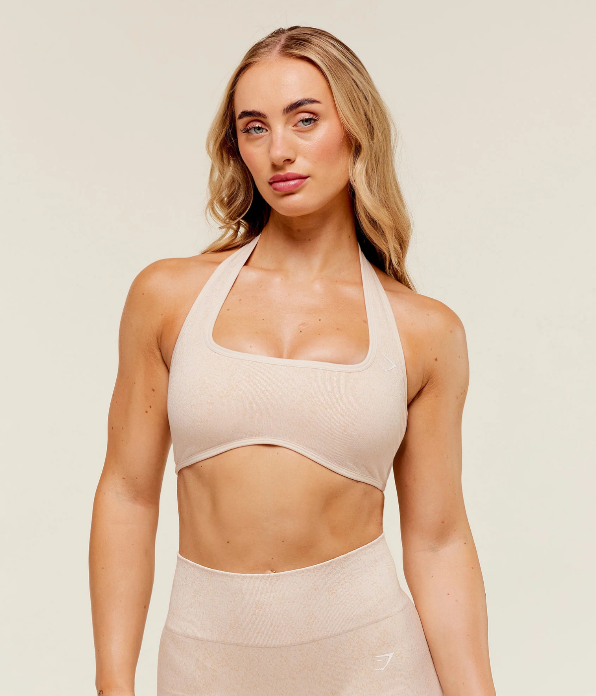 GYMSHARK Adapt Fleck x Whitney Halter Yaka Siyah Spor Sütyen