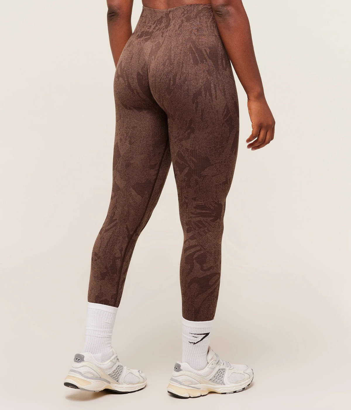 GYMSHARK Adapt Kamuflaj Dikişsiz Siyah Spor Tayt