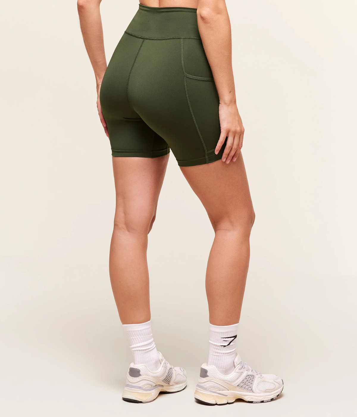 GYMSHARK Cepli Pembe Spor Tayt Şort