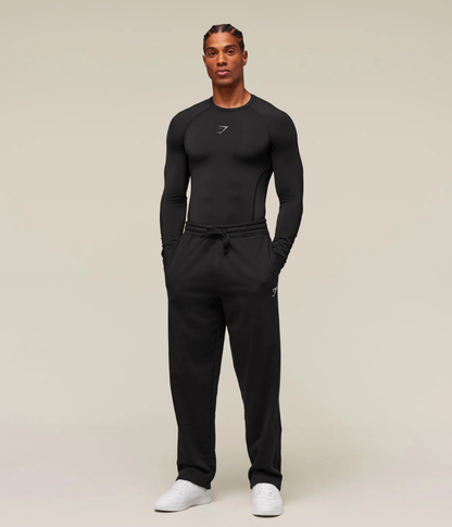 GYMSHARK Element Baselayer Uzun Kollu Beyaz Kompresyon Tişört