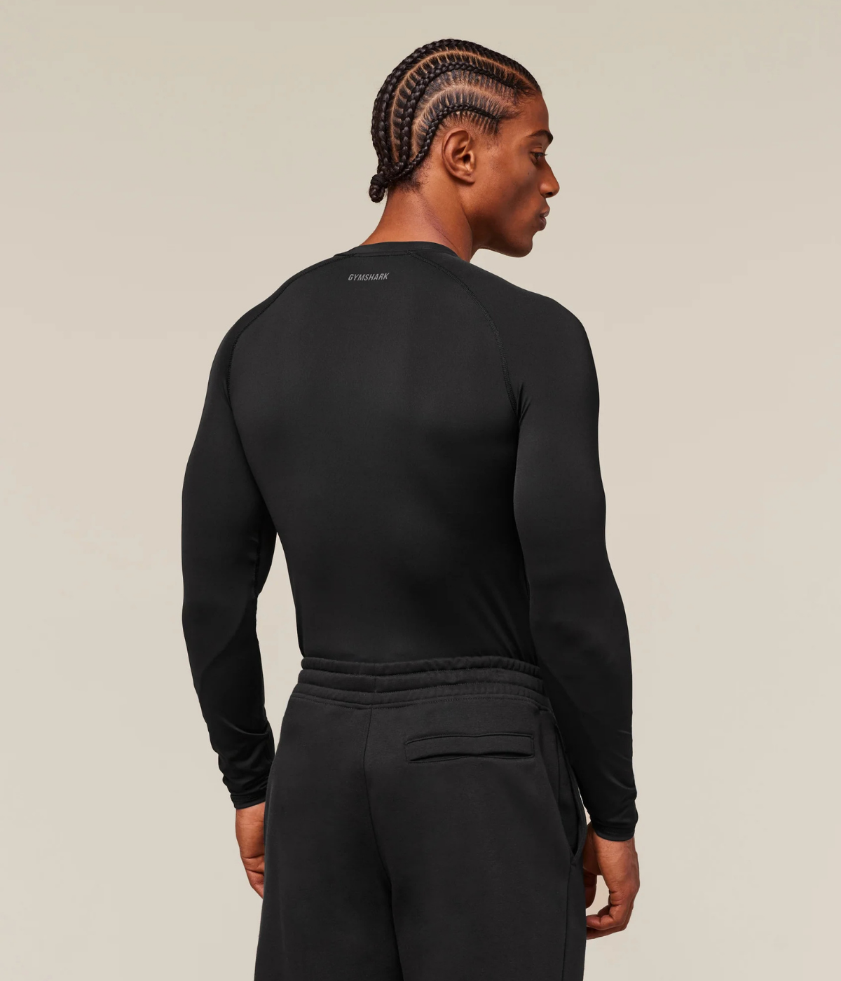 GYMSHARK Element Baselayer Uzun Kollu Beyaz Kompresyon Tişört