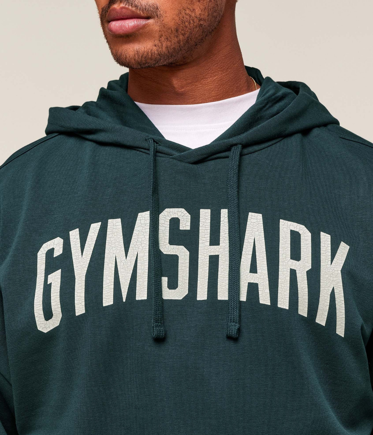 GYMSHARK Eskitilmiş Grafik Detaylı Siyah Sweatshirt