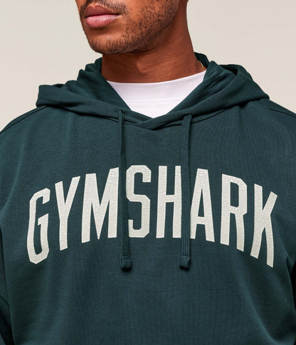 GYMSHARK Eskitilmiş Grafik Detaylı Siyah Sweatshirt
