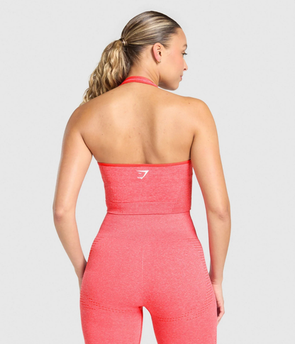 GYMSHARK Vital Halter Yaka Destekli Lacivert Spor Atlet